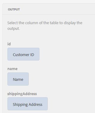 dropobjectstooutputfield-retrieve data