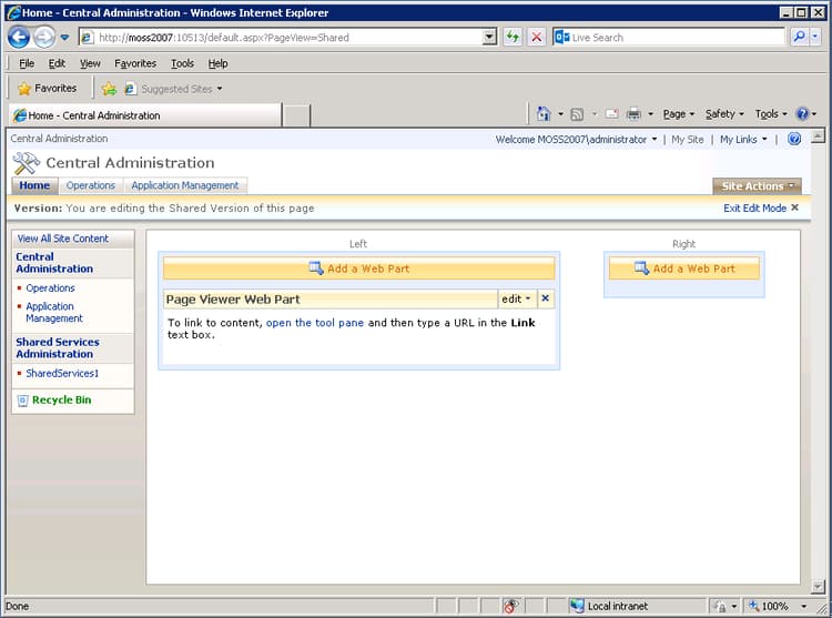 Paginaviewer, webonderdeel in Microsoft Office SharePoint-server.