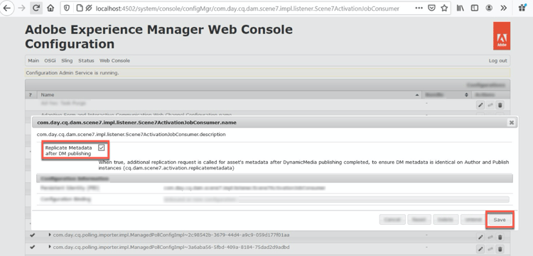 Repliceer Meta-gegevens na Dynamische media publiceren checkbox
