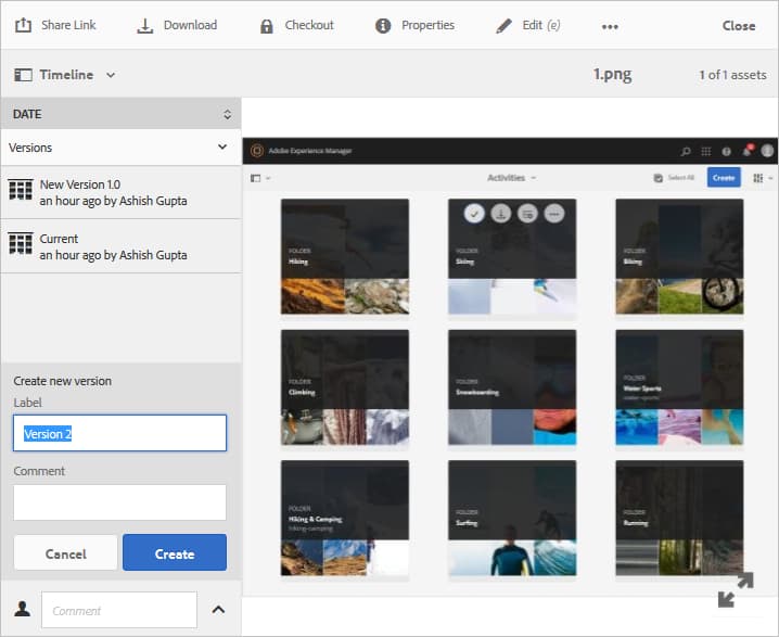 creeer activaversie van sidebar