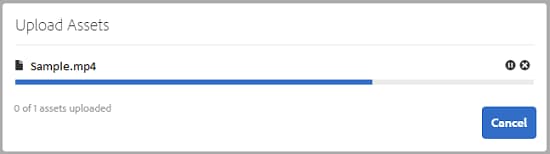 uploadt activa voortgangsbar