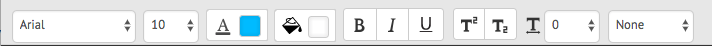 de toolbar van de Doopvont