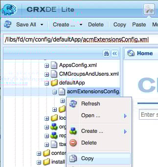ExtensionsConfig.xml van het Exemplaar