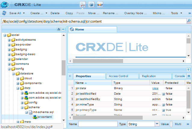 gegevensbestand-schema-crxde