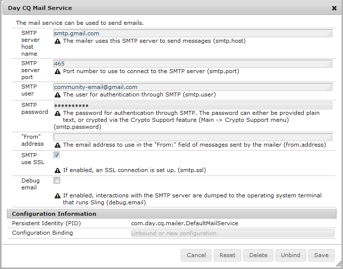 e-mail-config