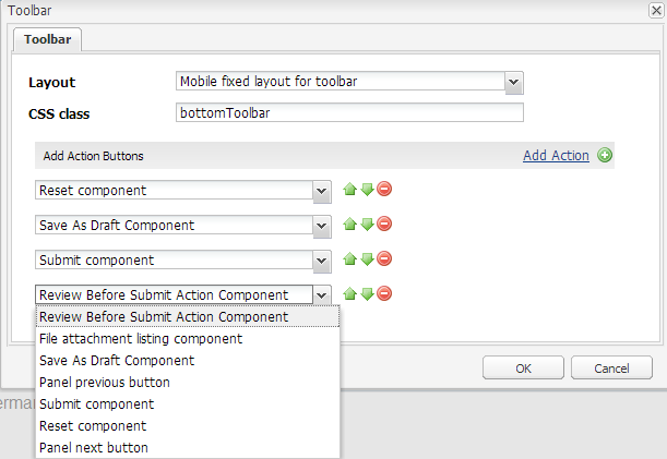 de actie van de Douane is beschikbaar in de toolbar