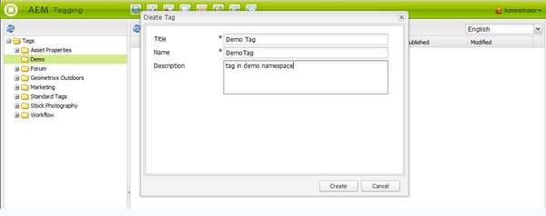 Creërend een markeringsdialoog