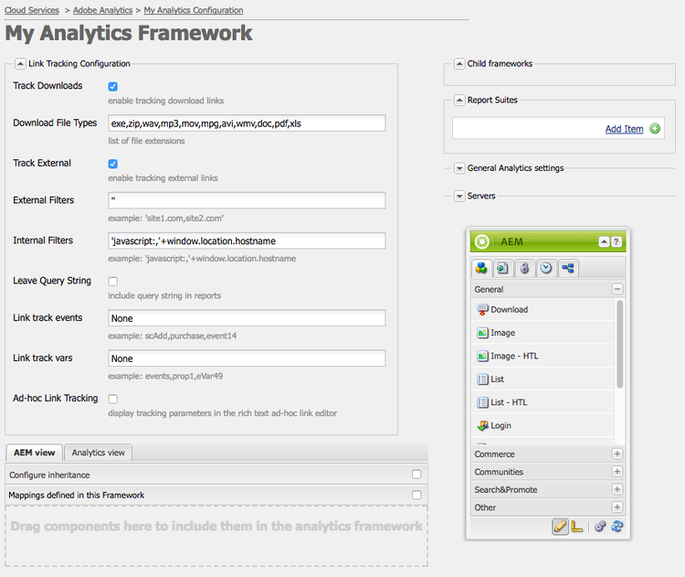 het kader van Analytics