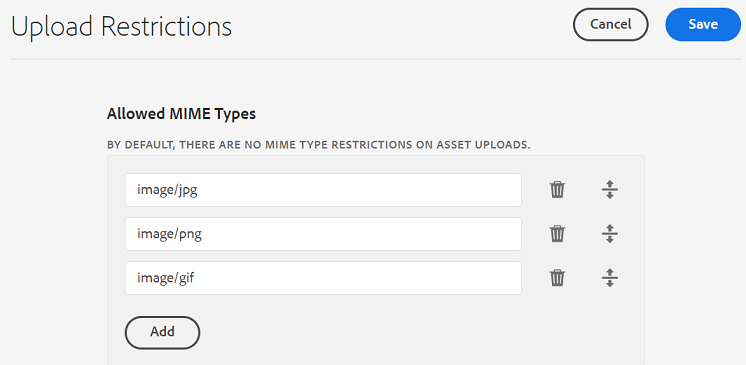 de beperkingen van Activa