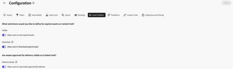 Verlopen activa op Content Hub