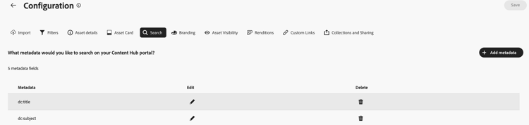 Onderzoek UI van de Configuratie op Content Hub
