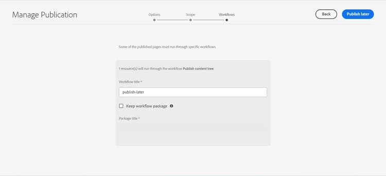 beheer het werkschema van de Publicatie