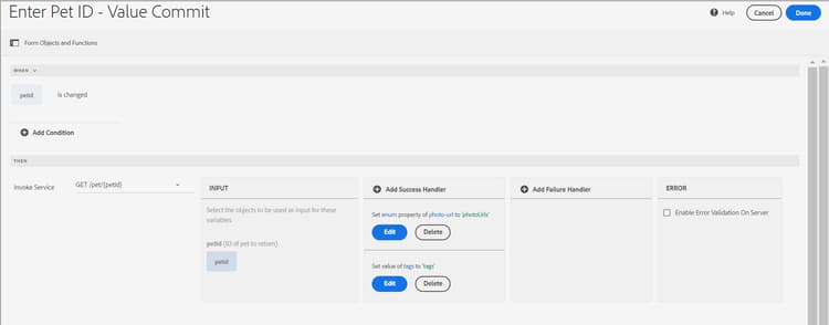 creeer regel voor herhaalbaar paneel