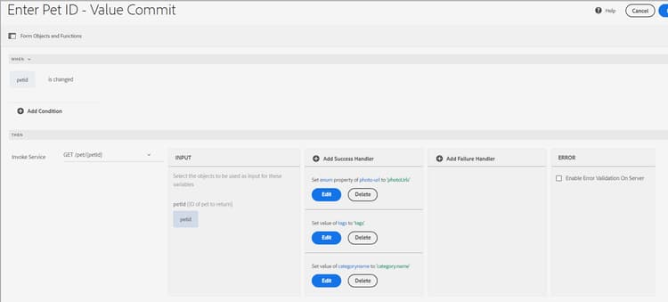 creeer regel voor herhaalbaar paneel