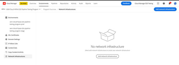 Toevoegend netwerkinfrastructuur