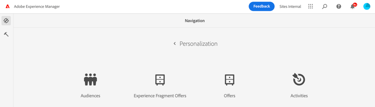 Consoles van Personalization