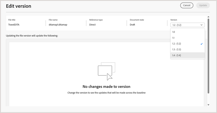 ​ uitgeven-versie-basislijn ​