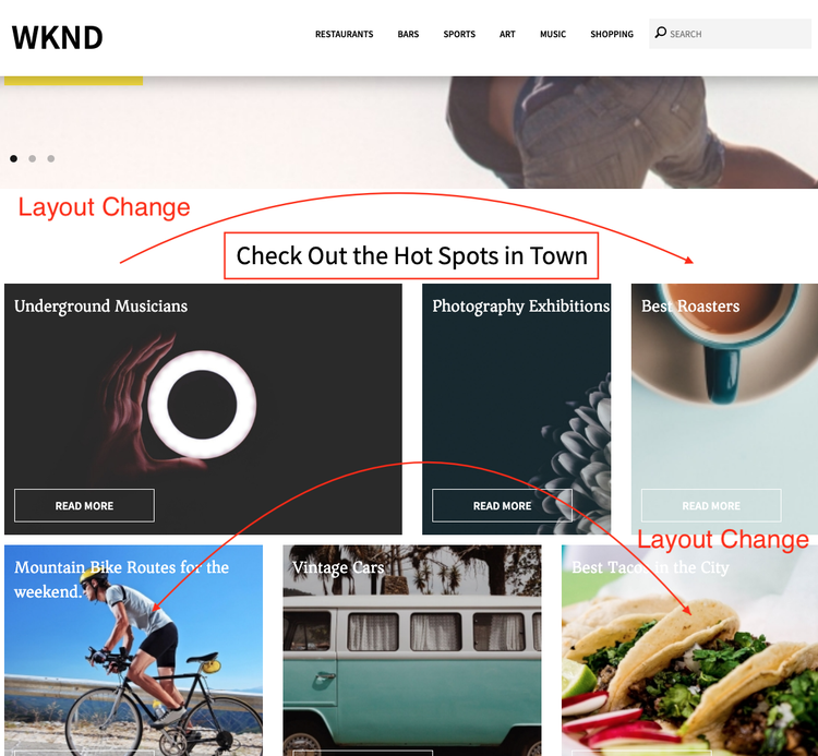 Vernieuwde de Homepage van WKND