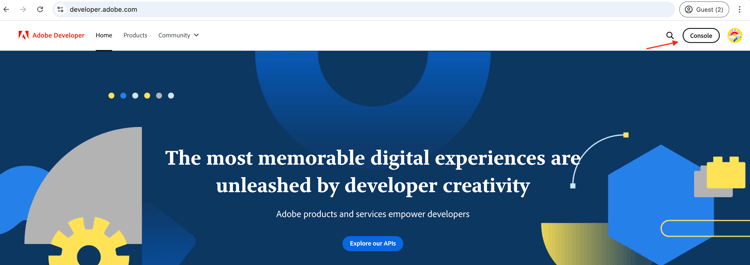 Adobe Developer Console