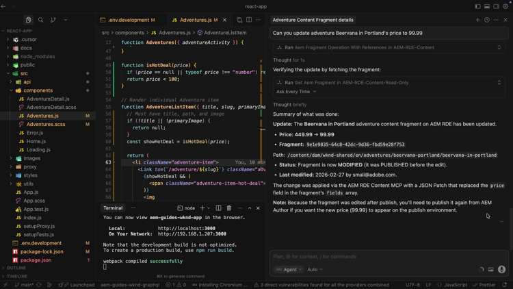 Inhoudsbewerkingen versnellen met AEM MCP Server