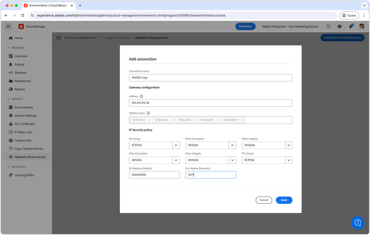 vorm de verbinding van VPN