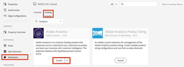 Adobe Analytics-extensie