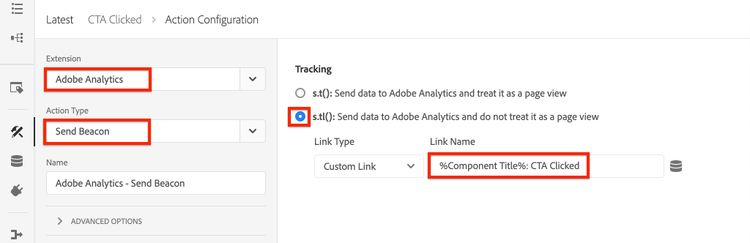 Configuratie voor Send het baken van de Verbinding