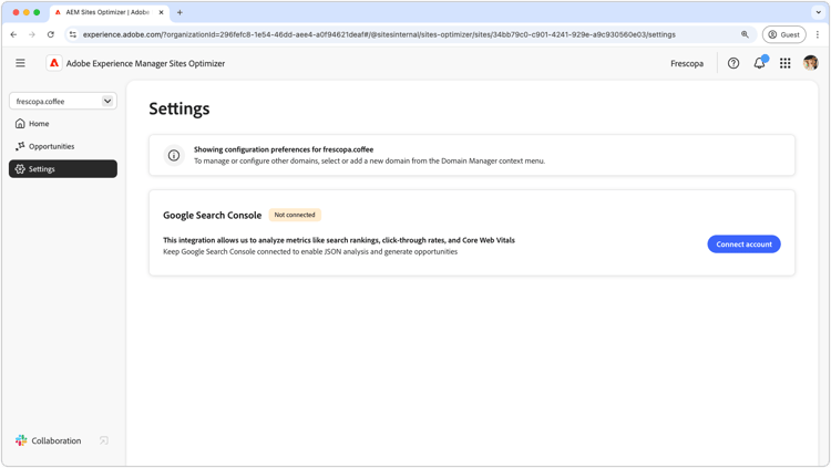 de montages van Sites Optimizer