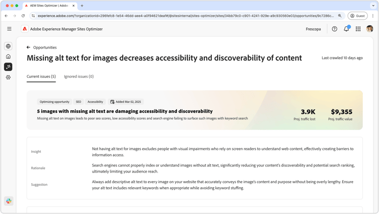 ​ Ontbrekende alt tekstkans ​