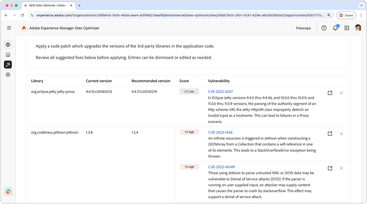 ​ auto-identificeer websitekwetsbaarheden ​