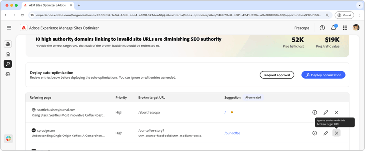 ​ negeren gebroken backlinks ​