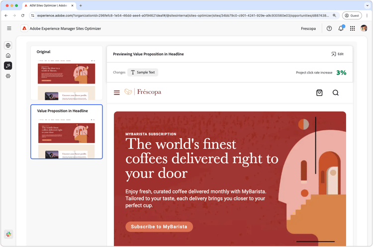 ​ Voorgestelde variaties ​