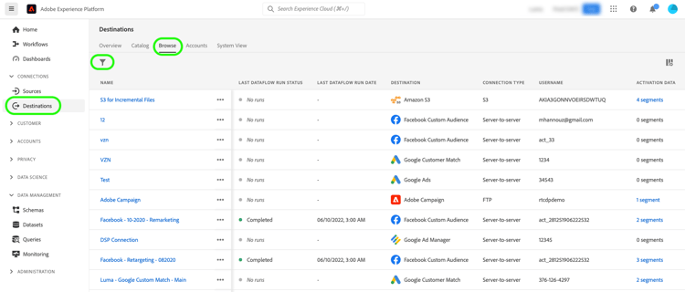 Beeld die hoe te om aan doorbladeren lusje en filter bestaande dataflows te krijgen benadrukt.