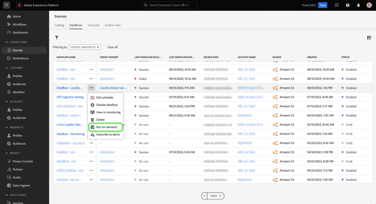 dropdown menu van A met de Looppas op bestelling geselecteerde optie.