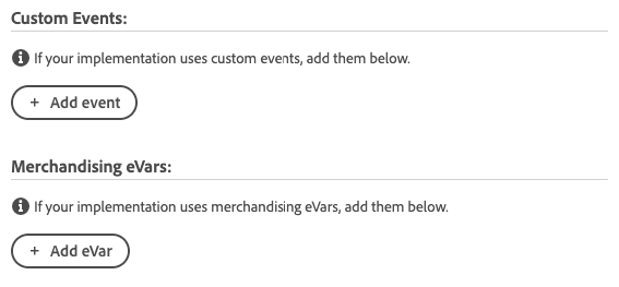 Gebeurtenissen en eVars