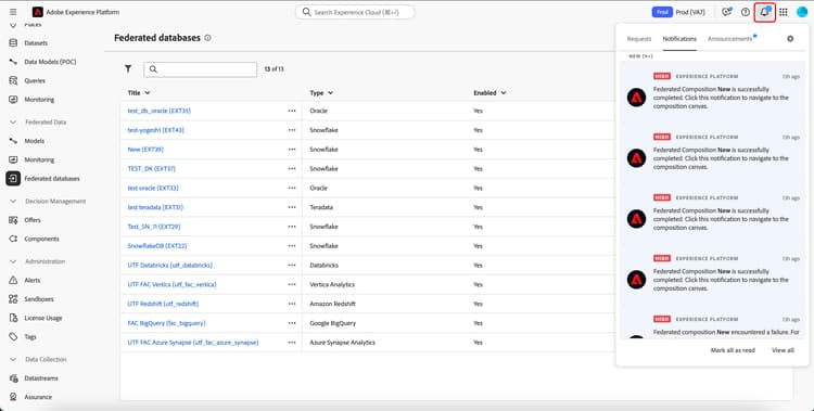 ​ het alarm wordt getoond, tonend de samenstellingssuccessen en mislukkingen.