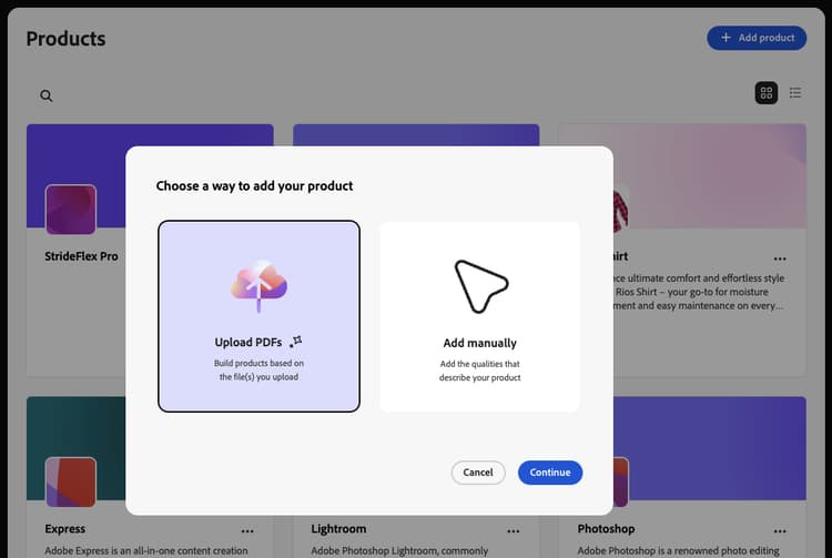 ​ Voeg een Product