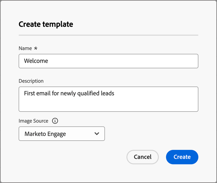 ga aanvankelijke eigenschappen voor het nieuwe e-mailmalplaatje