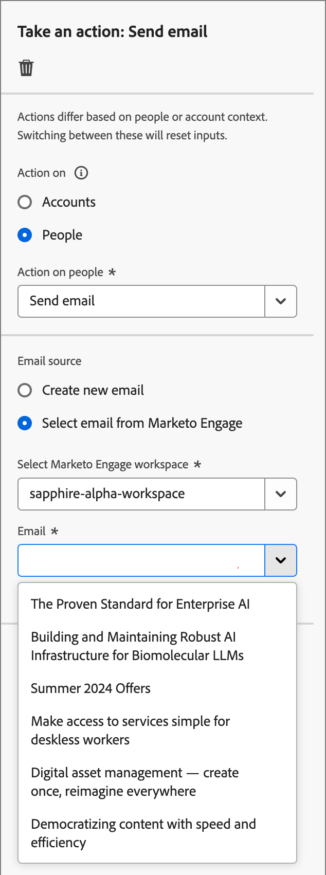 ​ neem een actie - verzend email ​