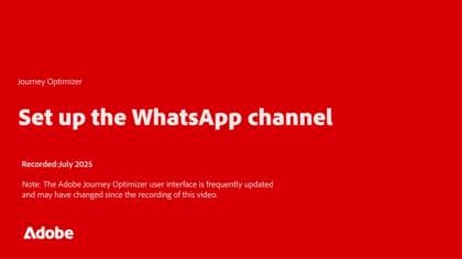 Het WhatsApp-kanaal instellen