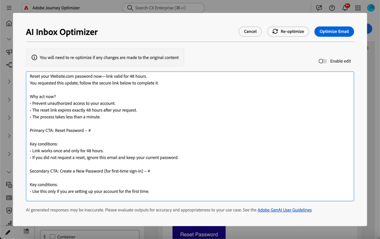 ​ Gegenereerde versie die voor AI inboxes ​