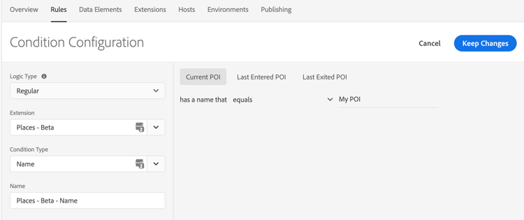 plaats een voorwaarde