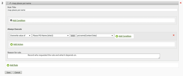 creeer een verwerkingsregel