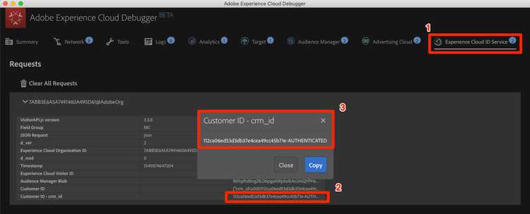 Bevestig identiteitskaart van de Klant in Debugger