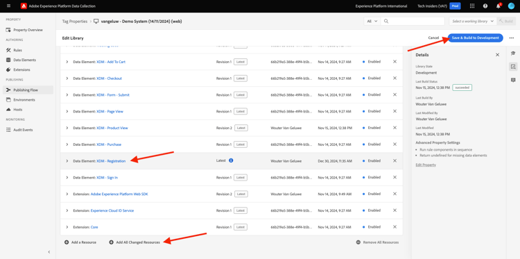 Opstelling van de Lancering