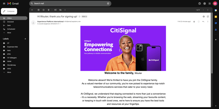Opstelling van de Lancering