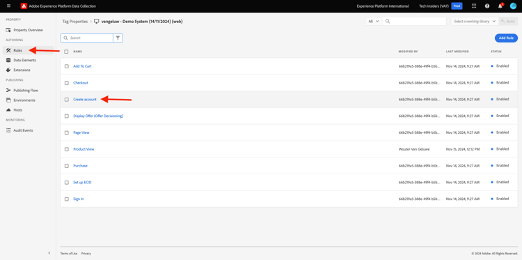 Opstelling van de Lancering