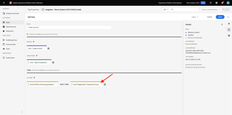 Opstelling van de Lancering