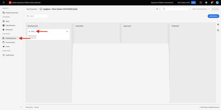 Opstelling van de Lancering