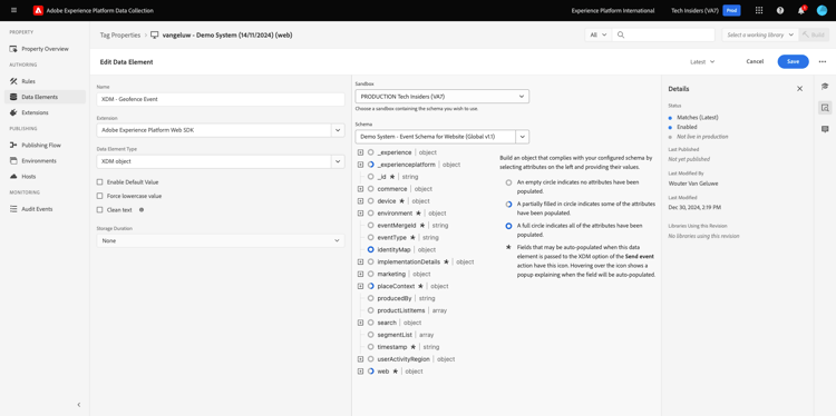 Opstelling van de Lancering